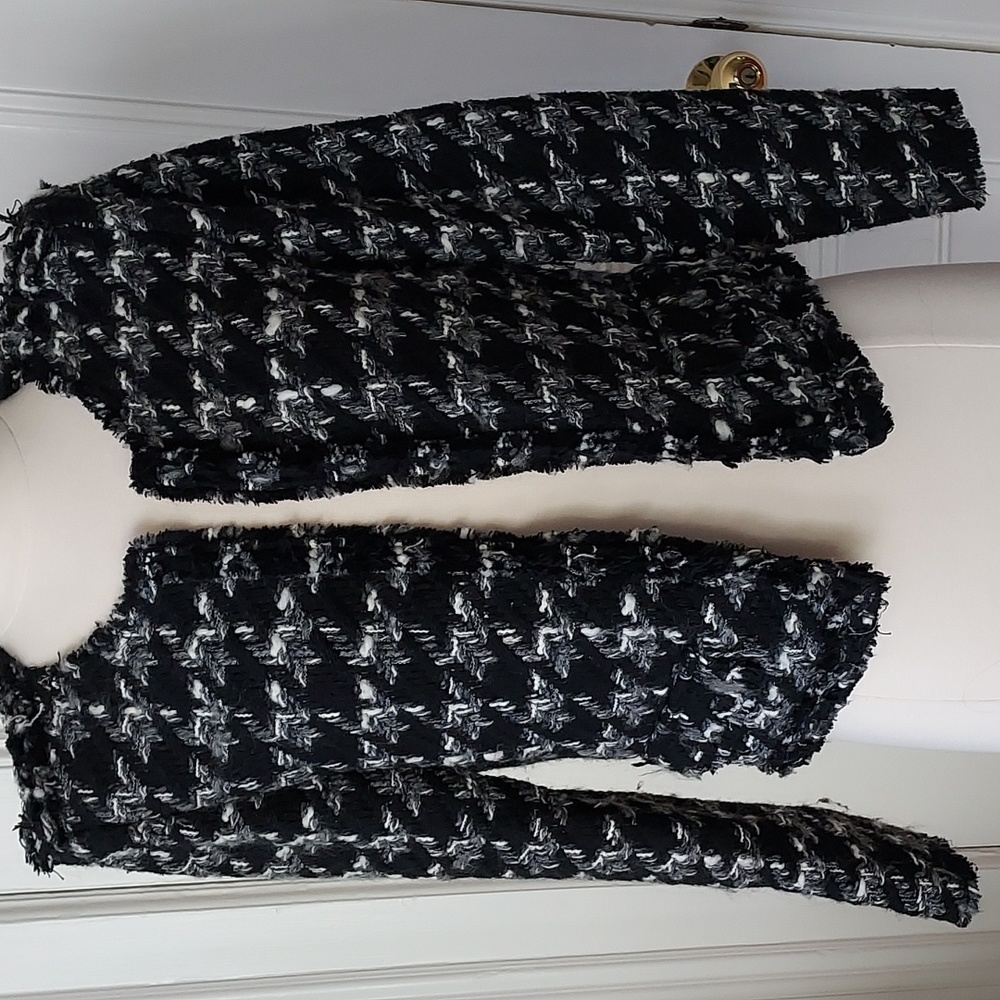 Iro tweed black and grey  jacket size 6